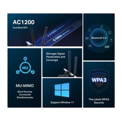 AC1200 Wi-Fi Bluetooth PCIe Adapter