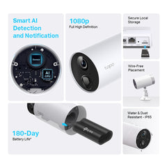 Tapo C400S2 - Smart Wire-Free Security Camera System, 2 Camera System