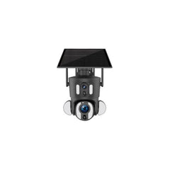 4K Solar Powered Surveillance Camera with 4G Data Chip, Dual Fixed and PTZ Lenses, 10X Zoom