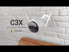 Aizfz Smart Wireless 2MP Outdoor/Indoor Fixed Camera, White - C3X