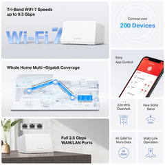 BE9300 Whole Home Mesh Wi-Fi 7 System
