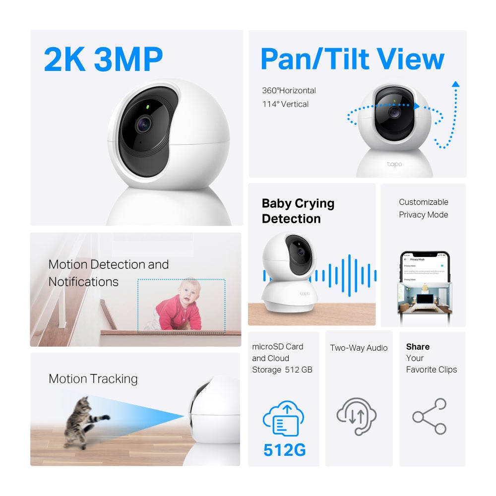 TC71 - Pan/Tilt Home Security Wi-Fi Camera