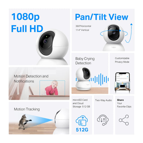 Tapo C200 - Pan/Tilt Home Security Wi-Fi Camera