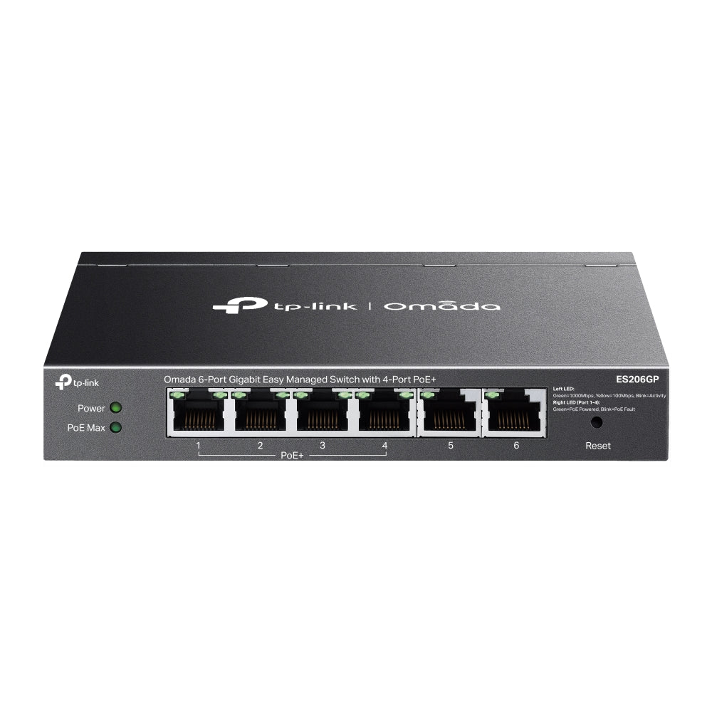 Omada 6-Port Gigabit Easy Managed Switch with 4-Port PoE+