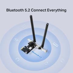 AXE5400 Wi-Fi 6E Bluetooth 5.2 PCIe Adapter