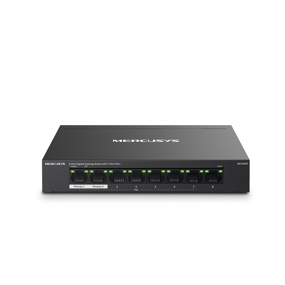 8-Port Gigabit Desktop Switch with 7-Port PoE+
