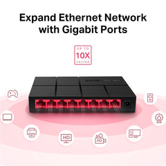 8-Port 10/100/1,000 Mbps Desktop Switch