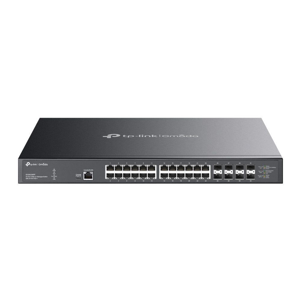 Omada 32-Port 10GE L2+ Managed Switch with 24-Port PoE++