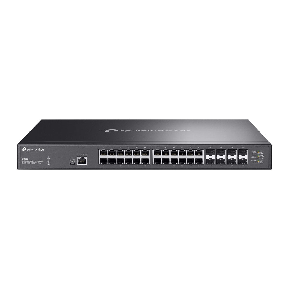 Omada 24-Port 10GBASE-T L2+ Managed Switch with 8 10GE SFP+ Slots