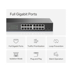 16-Port Gigabit DesktopRackmount Switch