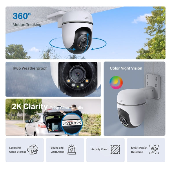 TC41 - Outdoor Pan/Tilt Security Wi-Fi Camera