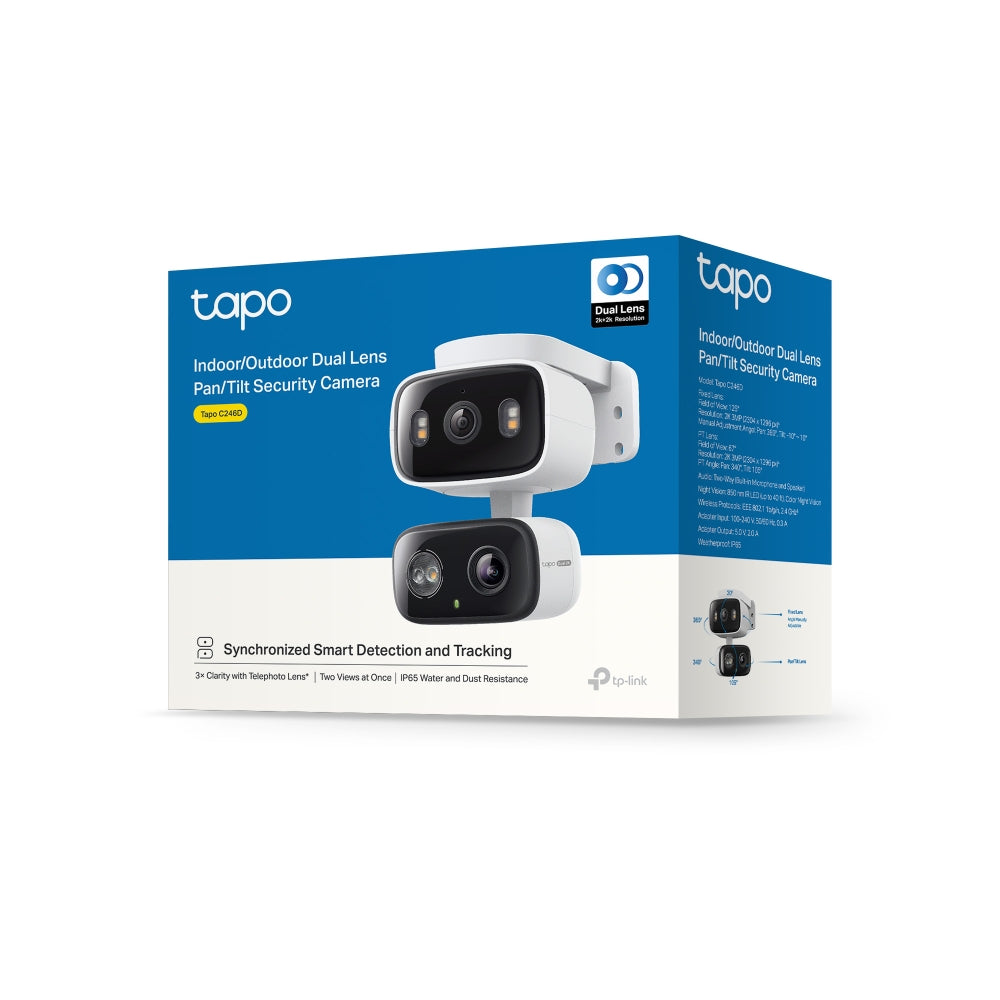 Tapo C246D - Indoor/Outdoor Dual Lens Pan/Tilt Security Camera