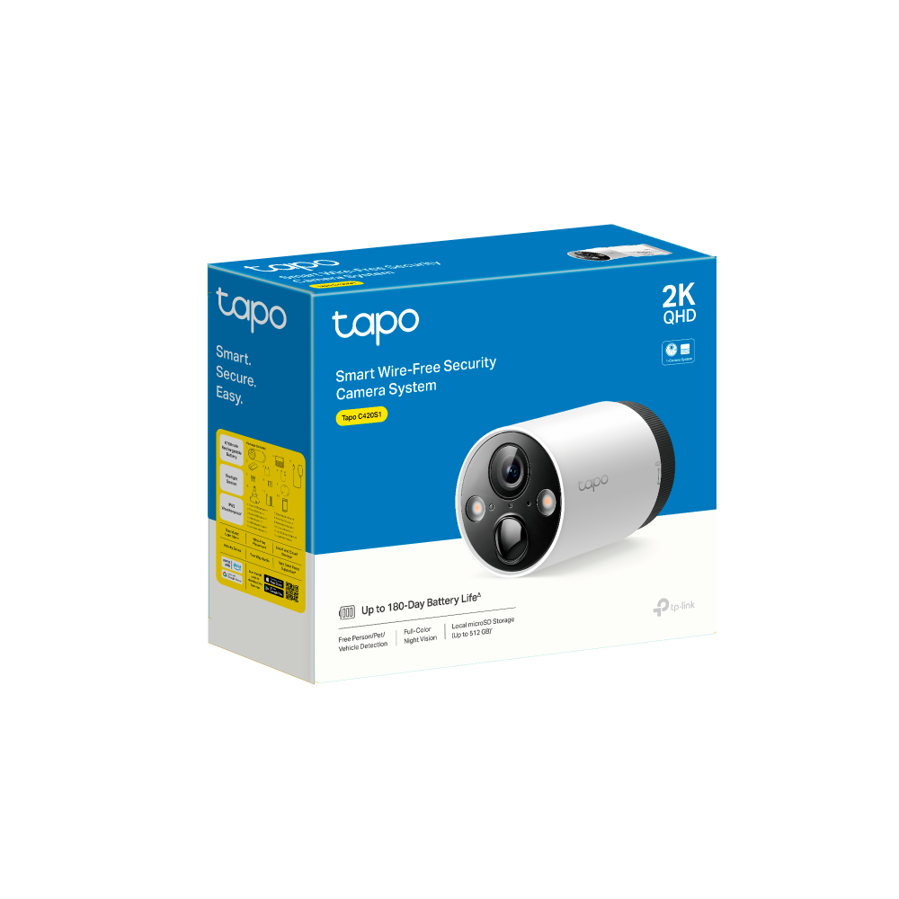 Tapo C420S1 - Smart Wire-Free Security Camera, 1 Camera System