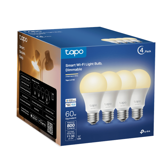 Tapo L510E - Smart Wi-Fi Light Bulb, Dimmable
