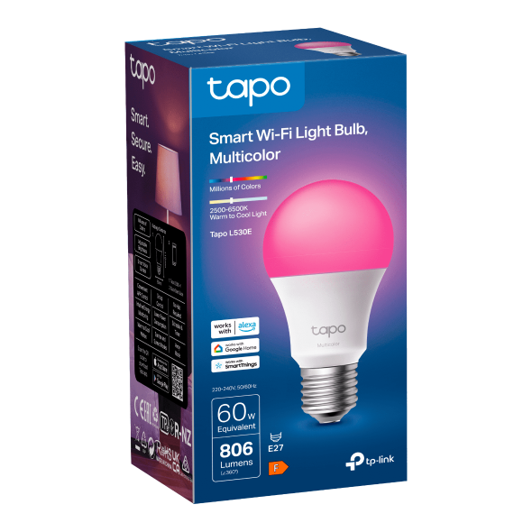 Tapo L530E - Smart Wi-Fi Light Bulb, Multicolor