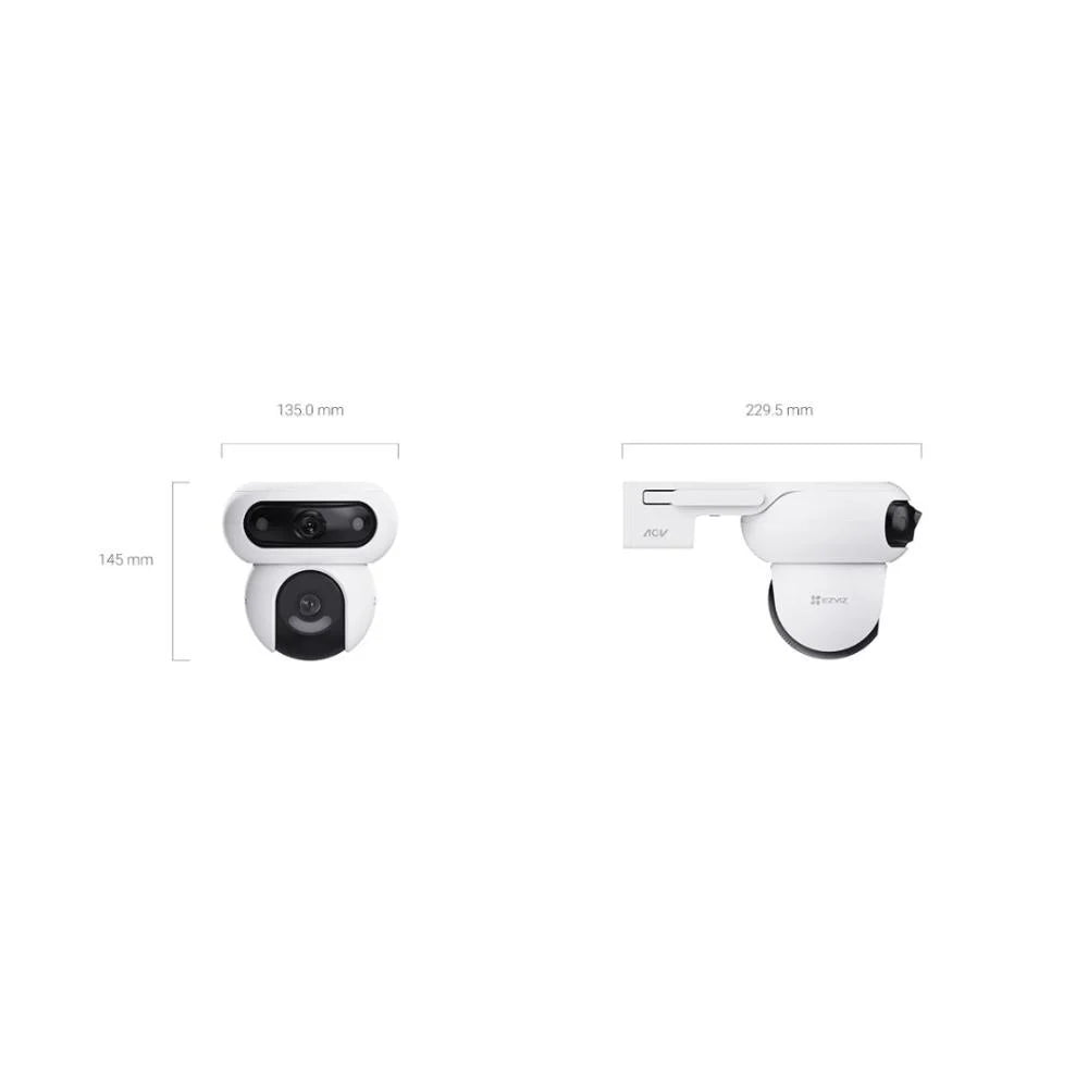 EZVIS HB90x Dual 4G Rotating Outdoor Camera with 2K+2K Resolution, Data SIM or Wi-Fi Compatible